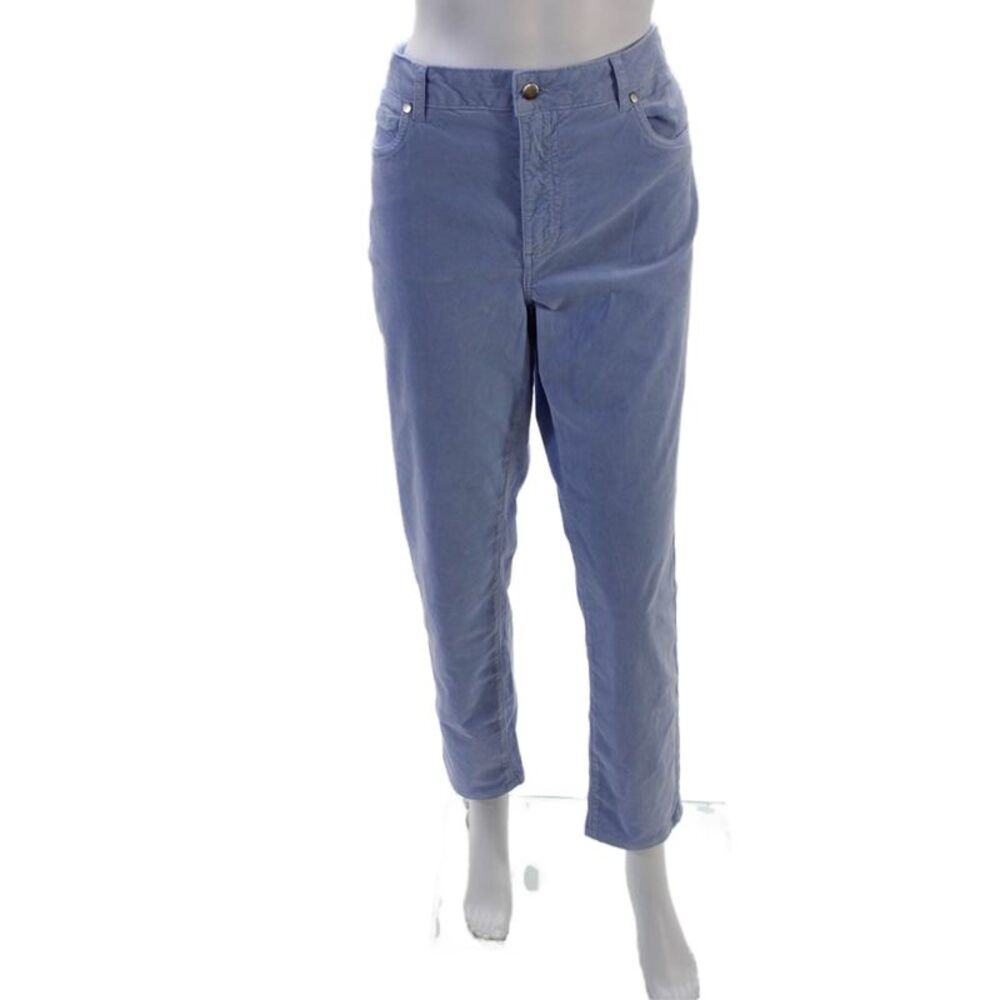 J. Mclaughlin Womens High Rise Skinny Leg Pants Ice Blue Cotton Size 14